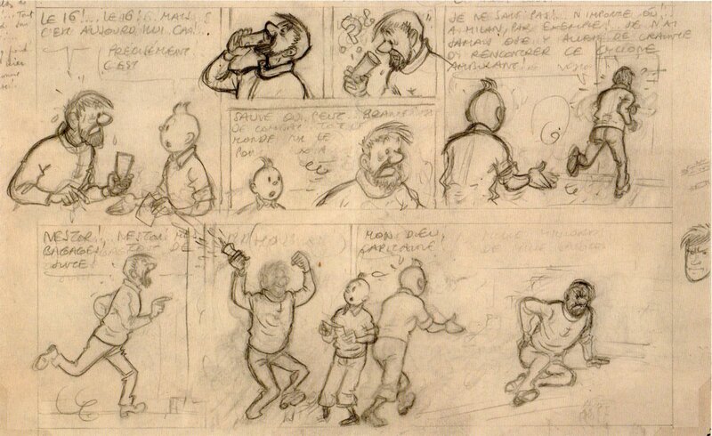 planche originale Hergé