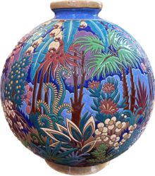 vase boulle émaux Longwy