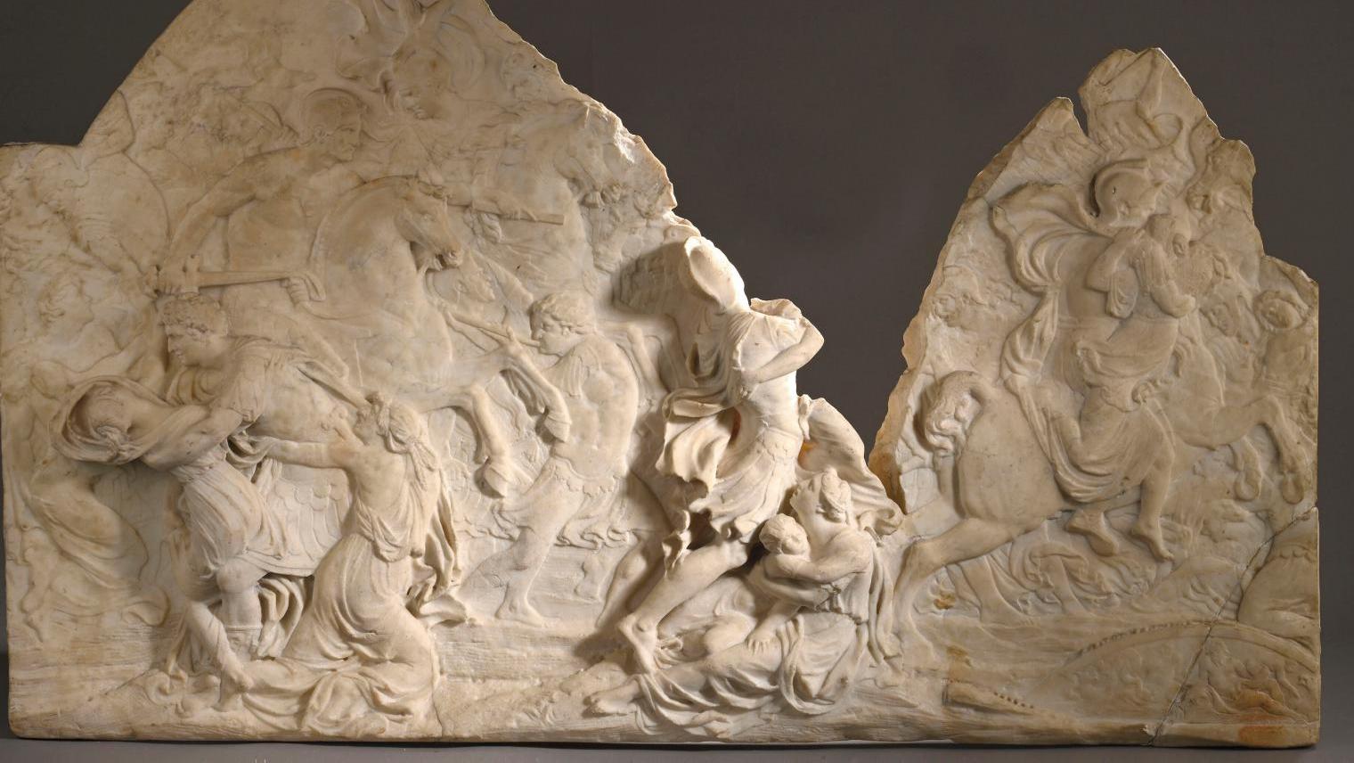 Bas-relief romain en marbre