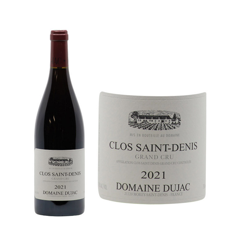 bouteille + étiquette Clos Saint-Denis, Domaine Dujac