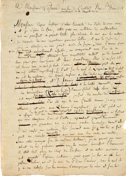lettre manuscrite d’officier