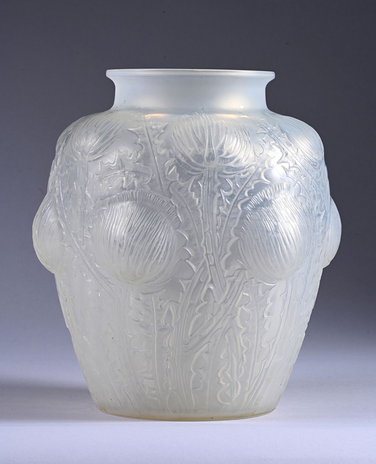 Vase Lalique aux chardons