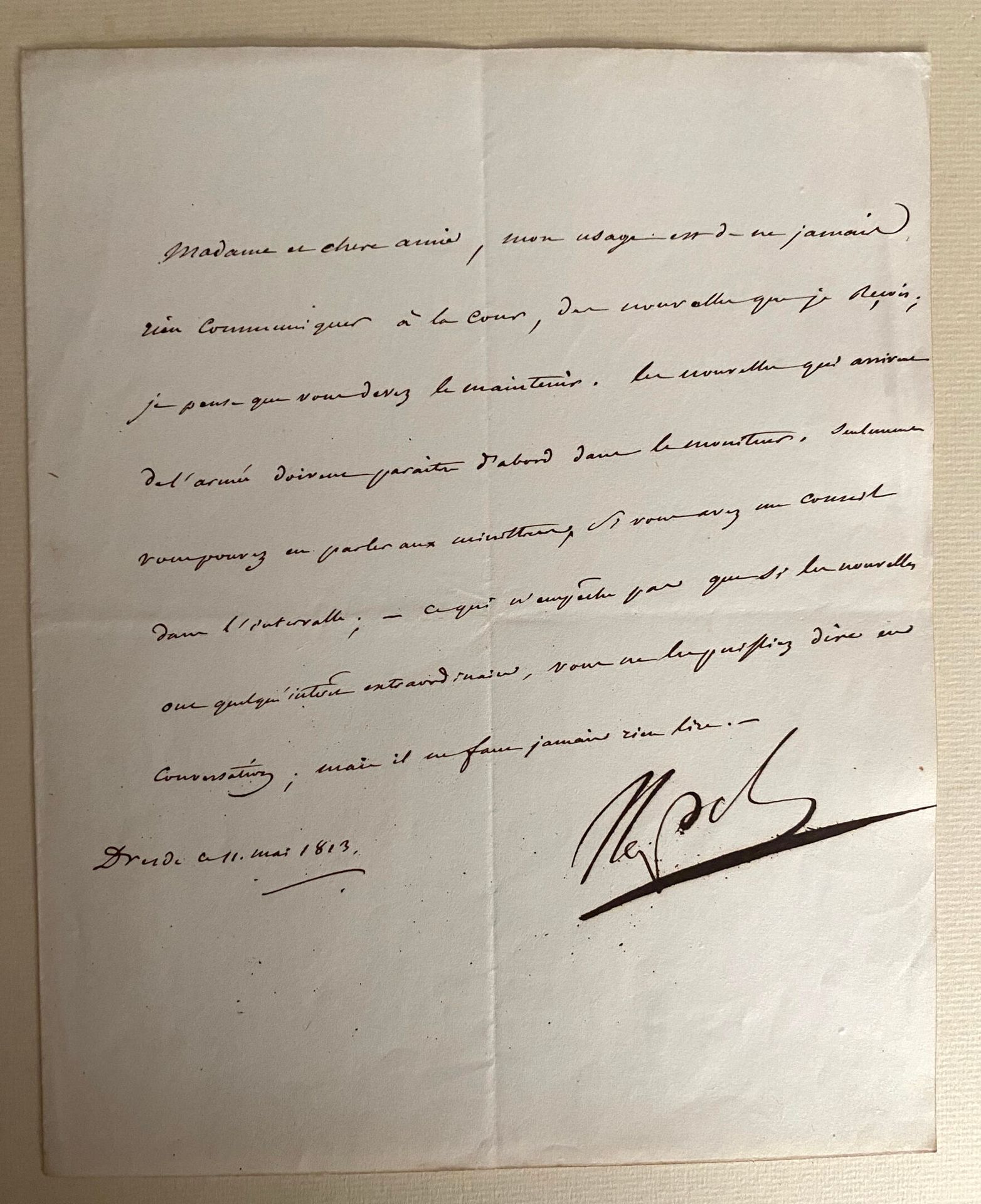 lettre signée de Napoléon Ier